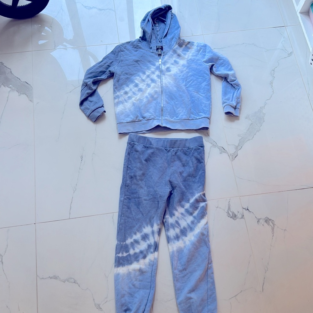 Aqua girls sweat set sweatshirt and sweatpants